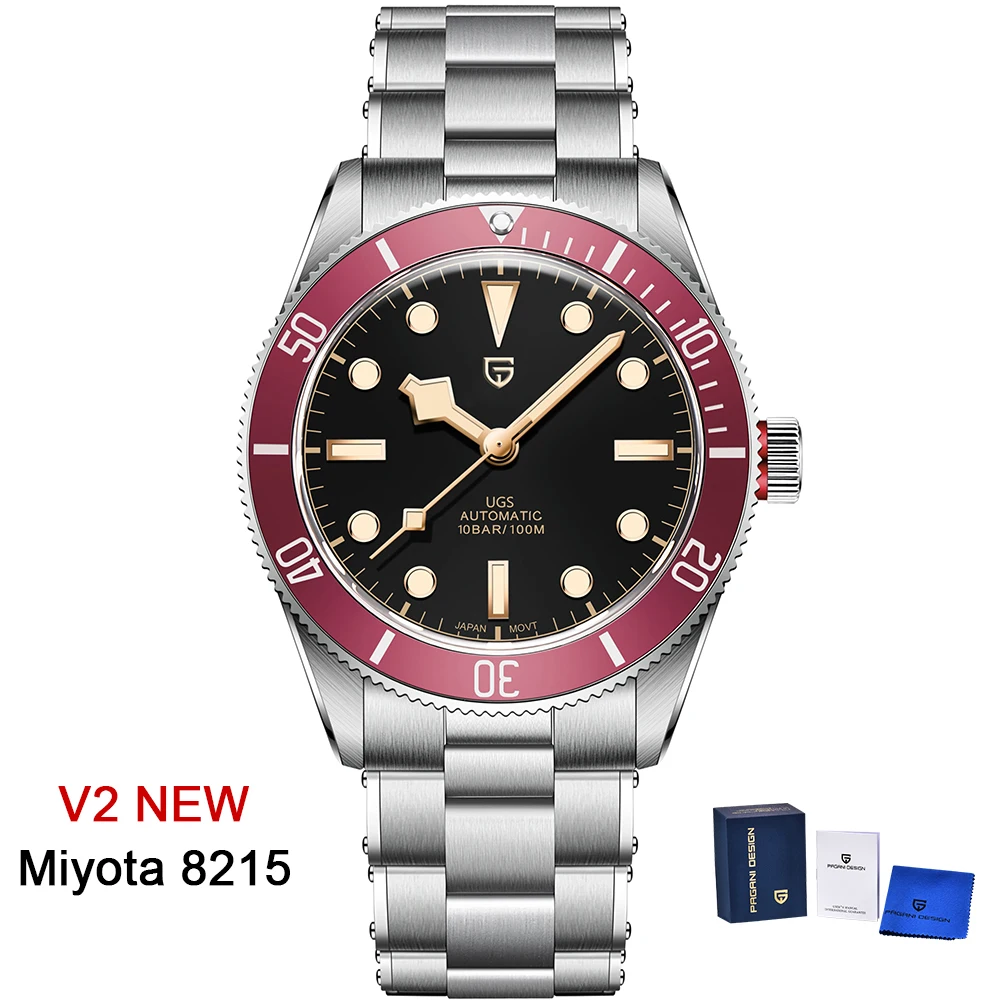 Men's Retro Blue Automatic Watch with Box